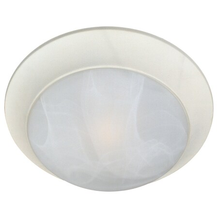 Maxim Three Light Textured White Marble Glass Bowl Flush Mount 5852MRTW